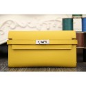 Hermes Kelly Longue Wallet In Yellow Epsom Leather RS13933
