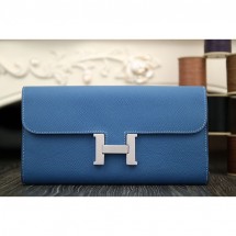 Hermes Constance Wallet In Jean Blue Epsom Leather RS05867