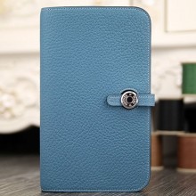 Hermes Dogon Combine Wallet In Jean Blue Leather RS12945