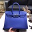 Copy Best Hermes Birkin 35cm Togo Calfskin Leather Bag Palladium Hardware Handstitched, Blue Electric CK7T RS21287