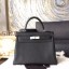 Hermes Kelly 28cm/32cm Togo Calfskin Original Leather Bag Handstitched Palladium Hardware, Noir RS05157
