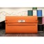 Imitation Designer Hermes Kelly Longue Wallet In Orange Clemence Leather RS19860
